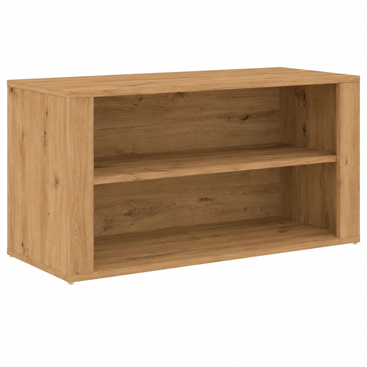 Banco Zapatero de Madera con Asiento Acolchado, 100x35x45 cm, Roble Artisan