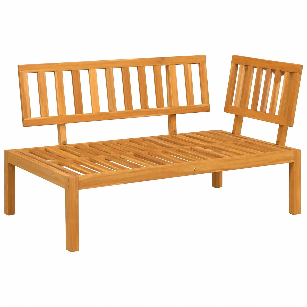 Sofá Esquinero para Jardín de Madera de Acacia Sólida - Muebles Exteriores de Palets