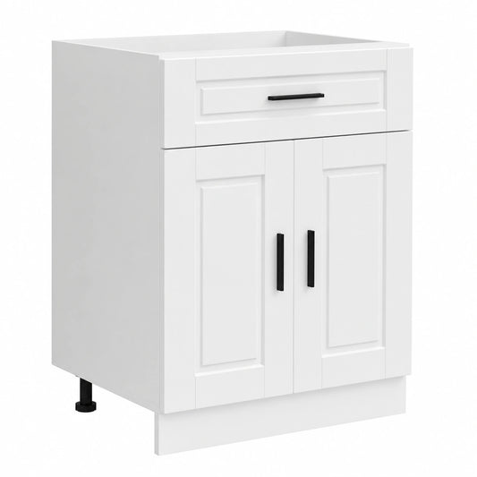 Armario de Cocina Blanco con Fregadero y Cajón - Modelo Porto
