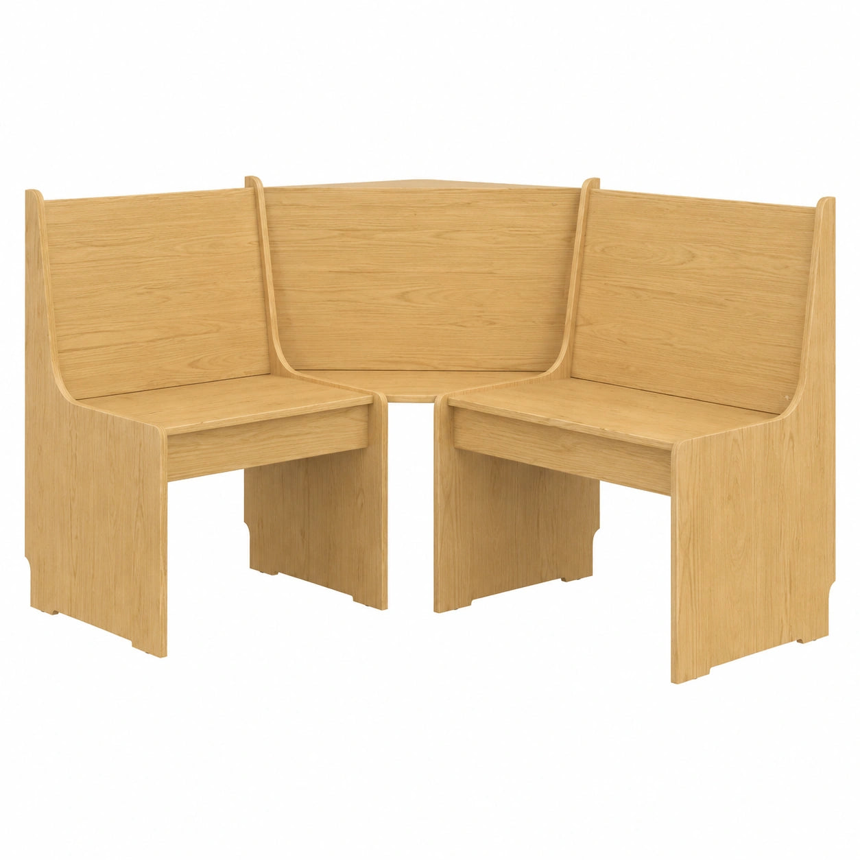 Banco Esquinero de Madera de Pino con Respaldo para Comedor