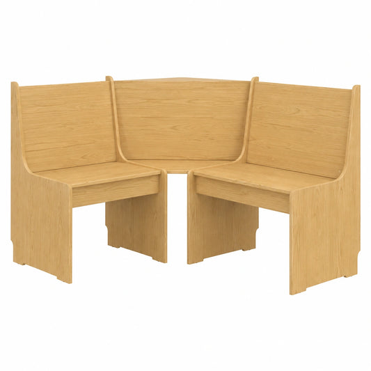 Banco Esquinero de Madera de Pino con Respaldo para Comedor