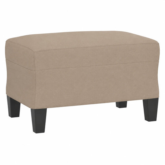Taburete Reposapiés de Cuero Sintético Capuchino para Sala de Estar