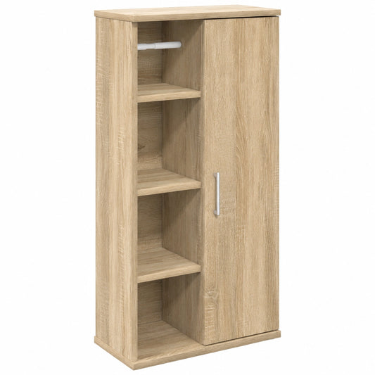 Mueble de baño con portarrollos y almacenamiento, roble Sonoma, 39x22x90 cm