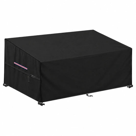 LAMUNI Funda Impermeable para Banco de Jardín 3-4 Plazas 420D Oxford, 208x99x89/61cm