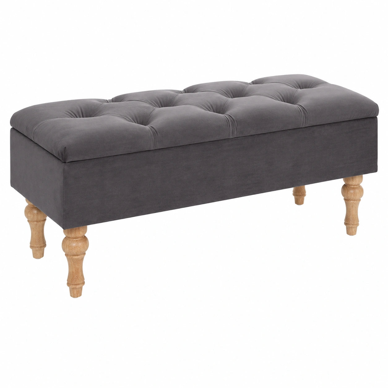 Banco de Terciopelo Gris Invierno para Interior Elegante