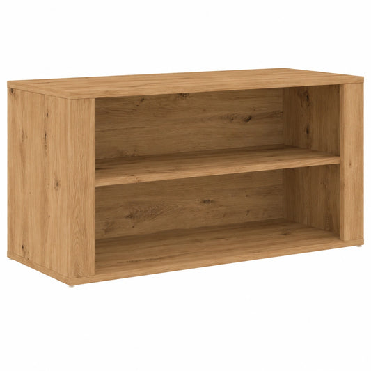 Banco Zapatero de Madera con Asiento Acolchado, 100x35x45 cm, Roble Artisan