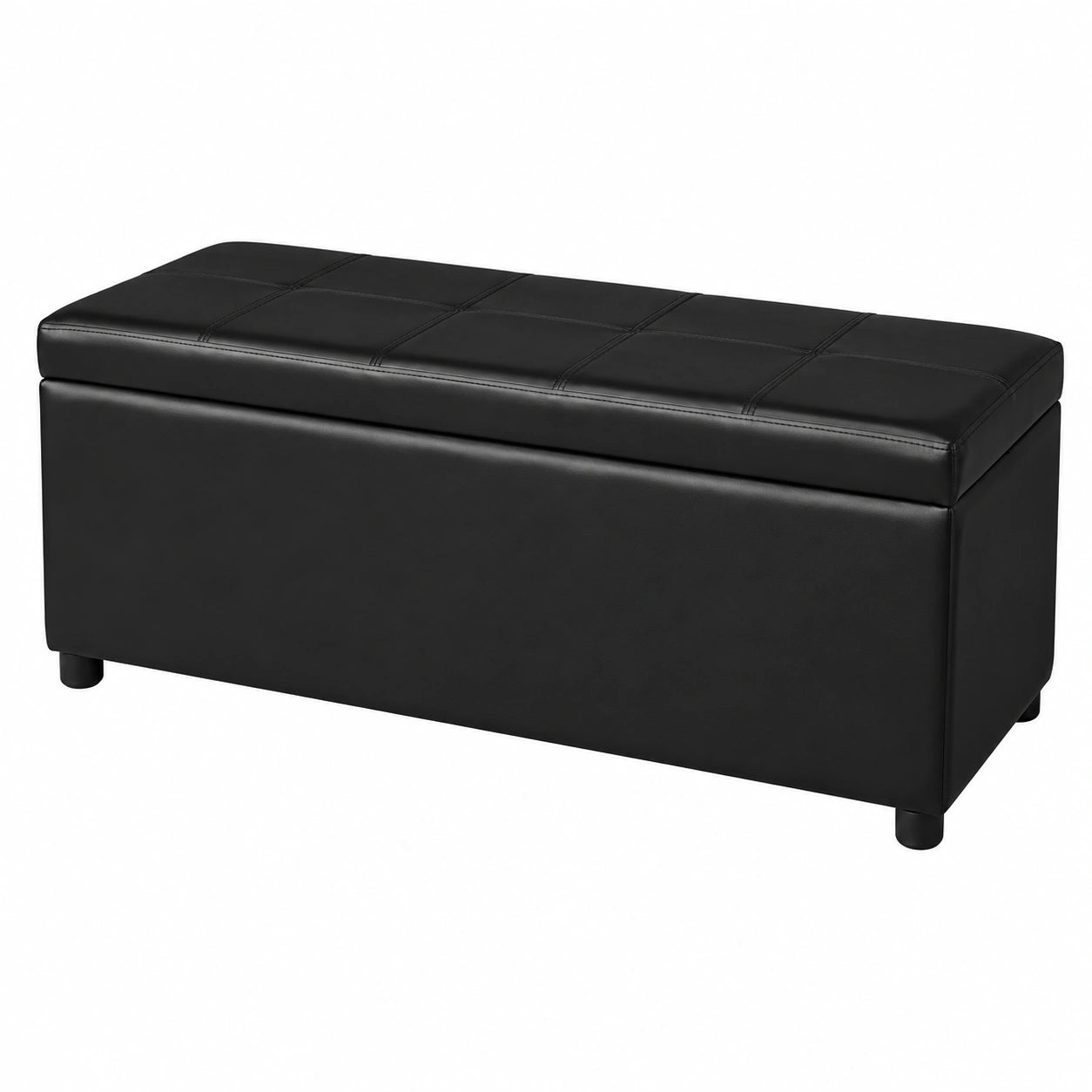 Banco de Almacenamiento Negro de Madera para Dormitorio y Sala
