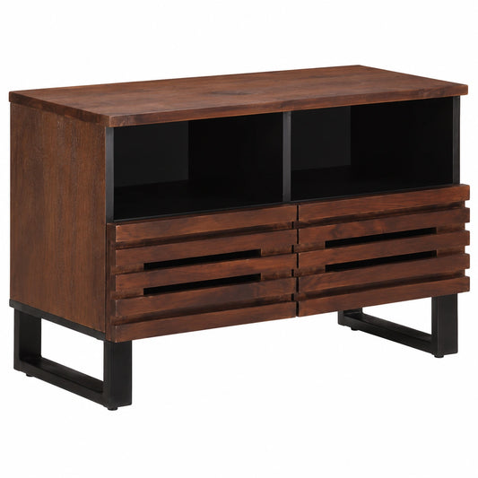 Mueble de TV de Madera de Mango Maciza 70x34x46 cm Marrón - Estilo Moderno