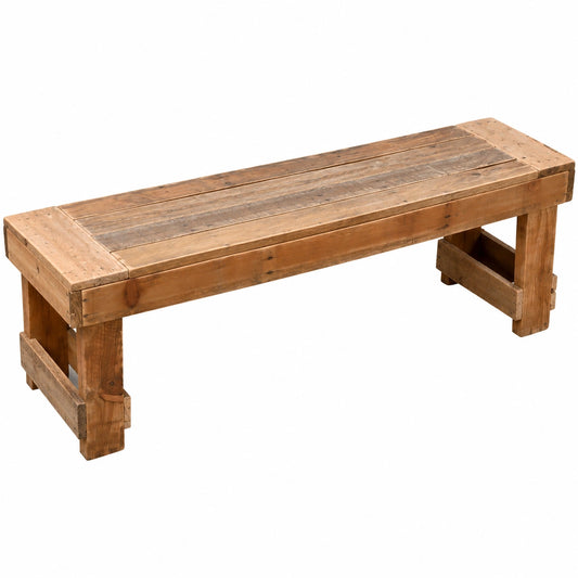 Banco de Madera Reciclada, Diseño Ecológico (70 cm x 30 cm x 43 cm)