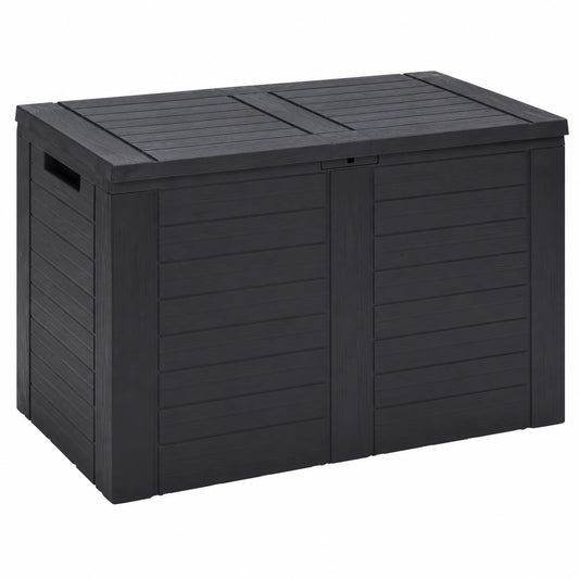 Baúl de Almacenaje Exterior 160L con Asas y Tapa para Jardín