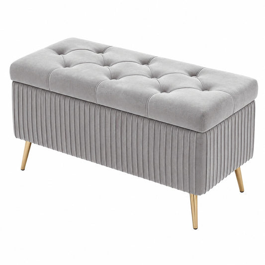 Banco otomano de madera con almacenamiento, asiento versátil para dormitorio, sala y entrada, 100 cm, diseño elegante en color K