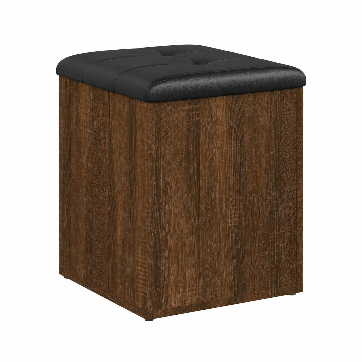 Banco de almacenamiento roble marrón 42x42x45 cm, baúl dormitorio, mueble organizador y reposapiés sofá